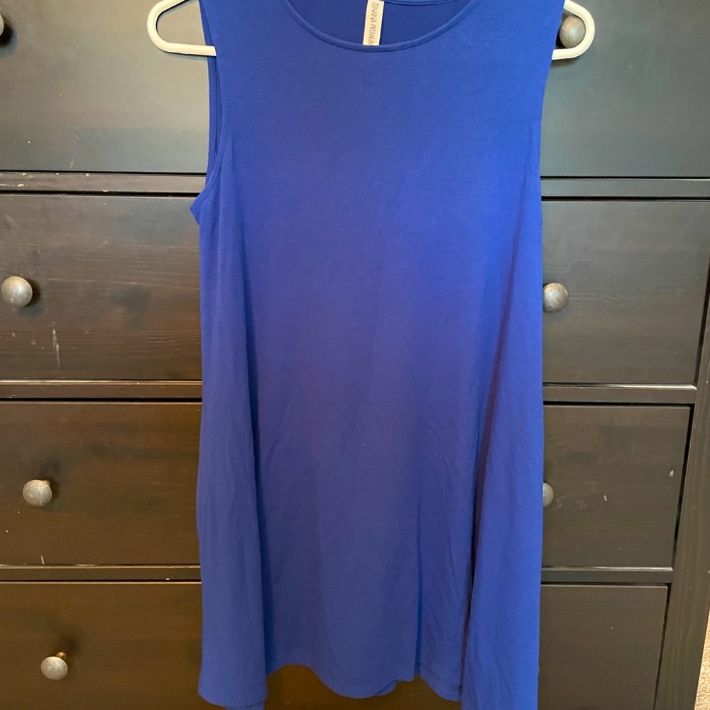 Long, Blue Dressy Tank